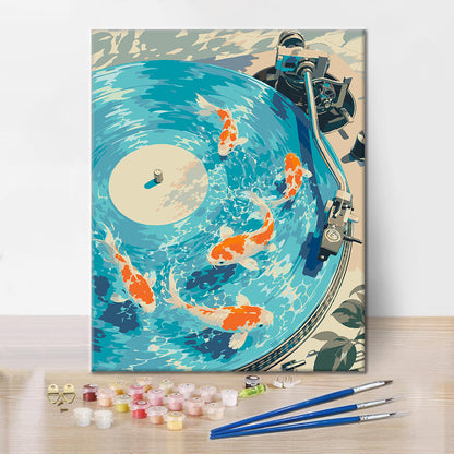 Koi on the Record – Malen nach Zahlen