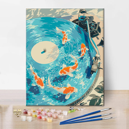 Koi on the Record – Malen nach Zahlen