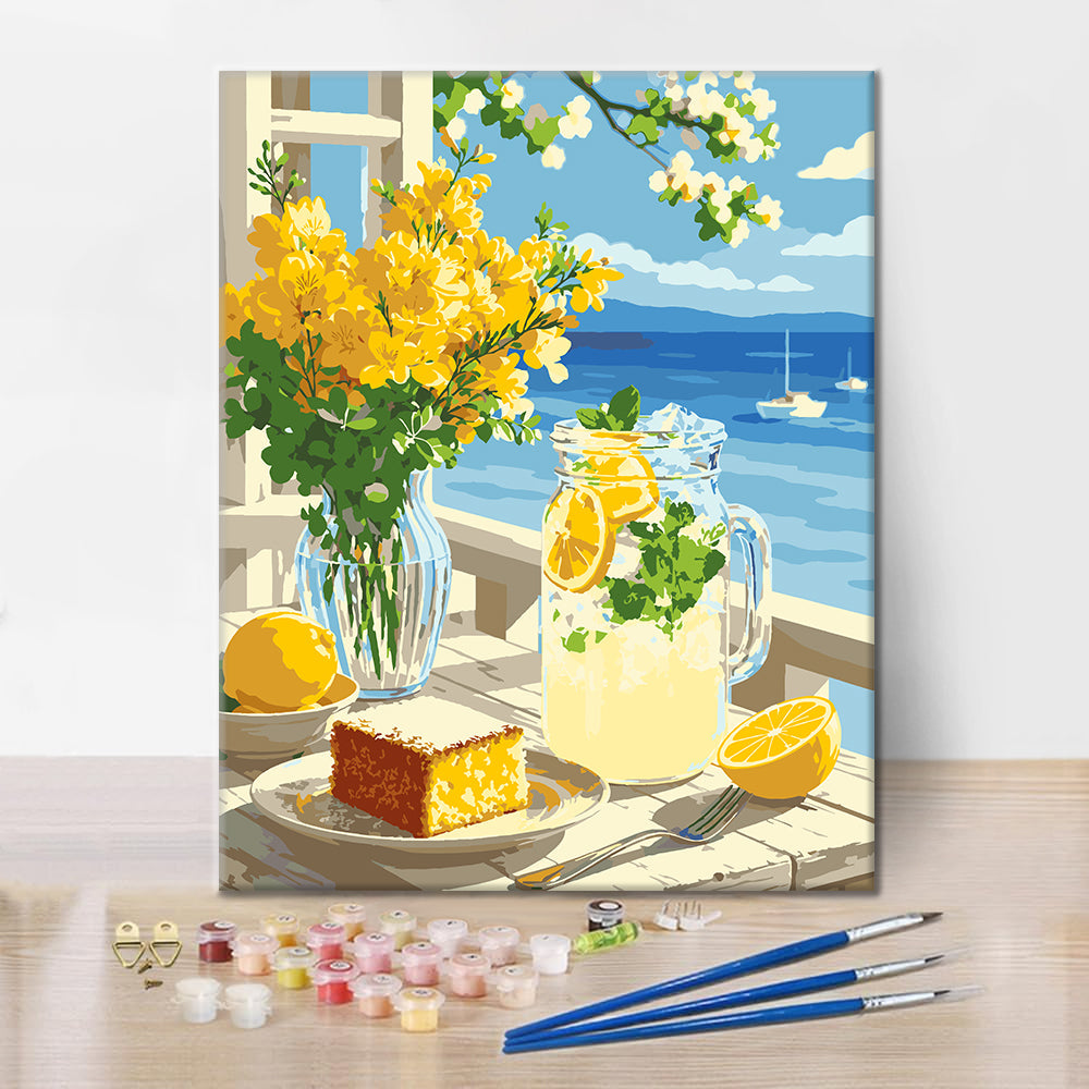 Lemon by the Sea – Malen nach Zahlen