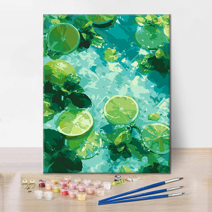 Minted Lime – Malen nach Zahlen