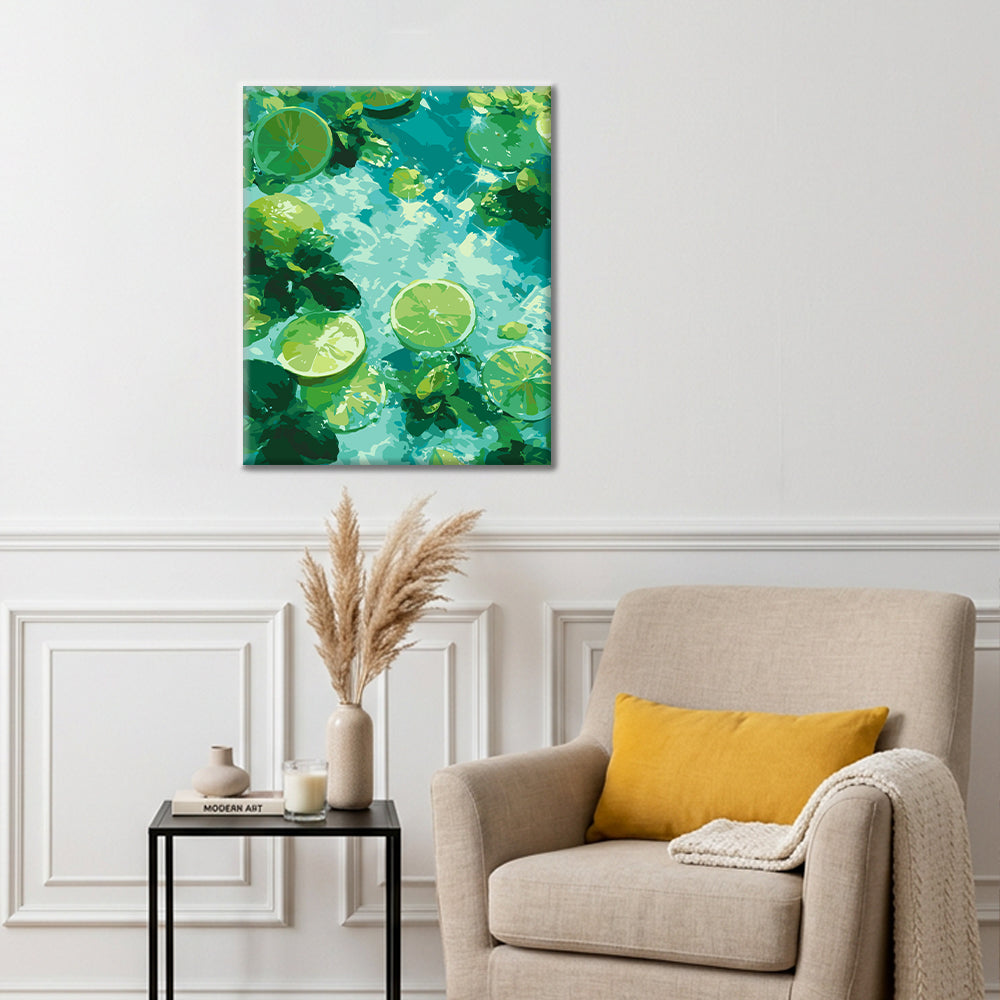 Minted Lime – Malen nach Zahlen