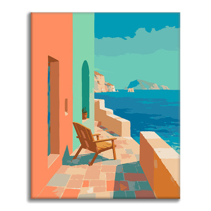 Pastel Coast Retreat – Malen nach Zahlen
