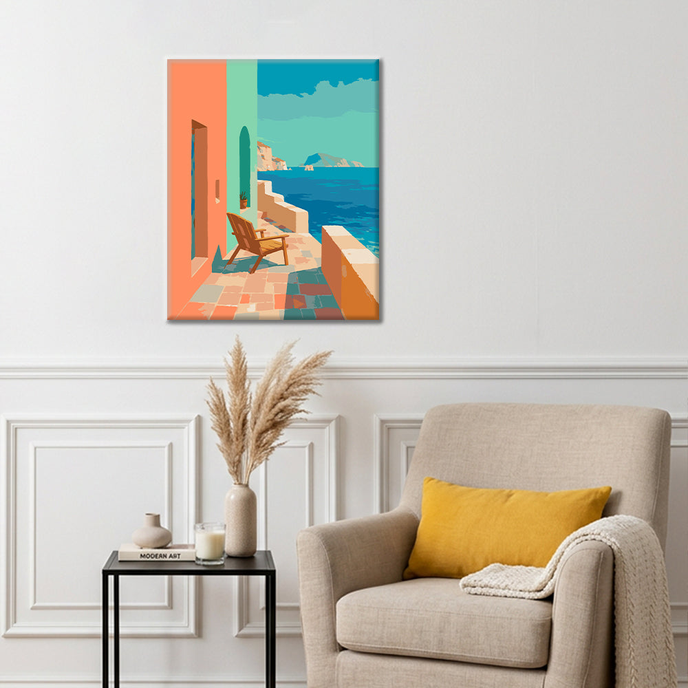 Pastel Coast Retreat – Malen nach Zahlen
