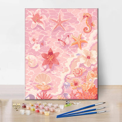 Pink Ocean Treasures – Malen nach Zahlen
