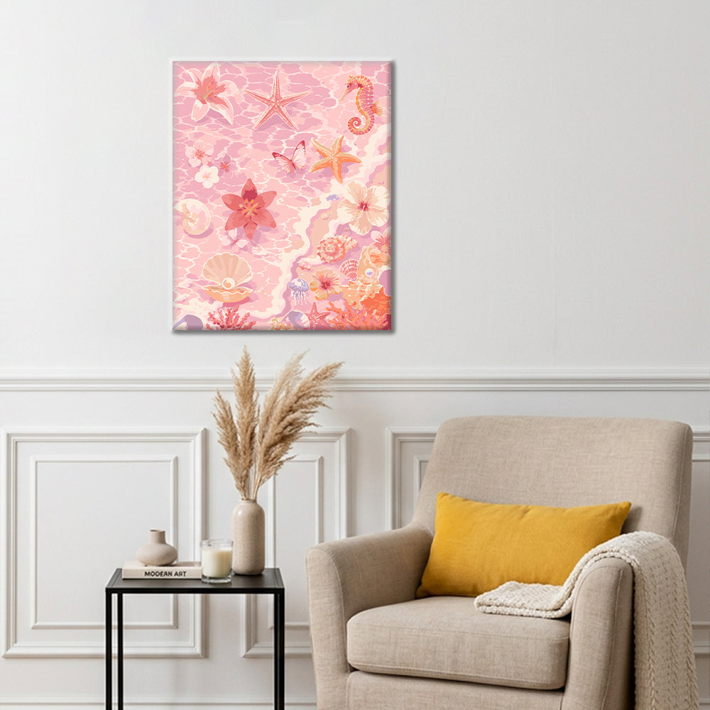Pink Ocean Treasures – Malen nach Zahlen