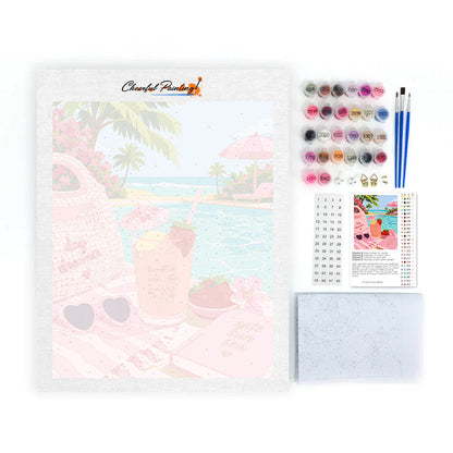 Pink Summer Escape – Malen nach Zahlen