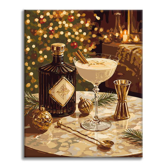 Eleganter Feiertagscocktail – Malen nach Zahlen