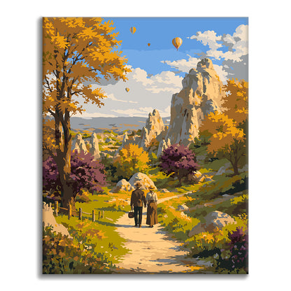 Herbstlicher Bergreiter – Malen nach Zahlen