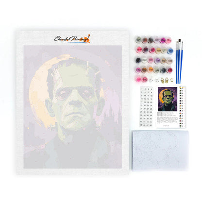 Frankenstein unter Vollmond – Malen nach Zahlen