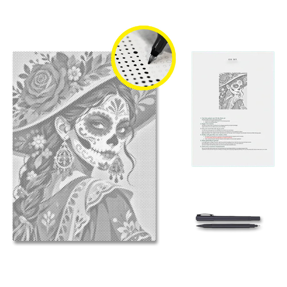 Ewige Catrina - Malen mit Punkten