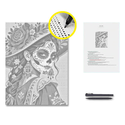 Ewige Catrina - Malen mit Punkten