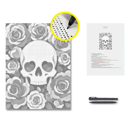 Blumenschädel - Malen mit Punkten