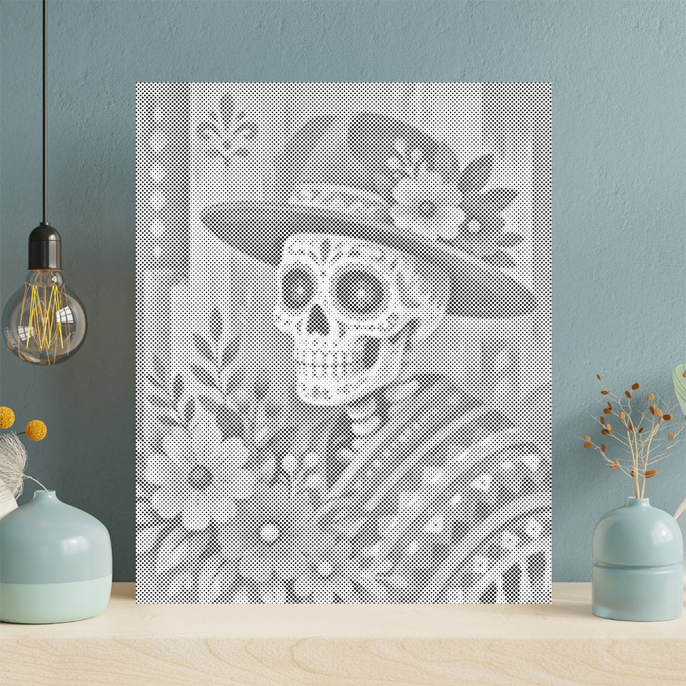 Blumen-Sugar-Skull-Festmahl - Malen mit Punkten