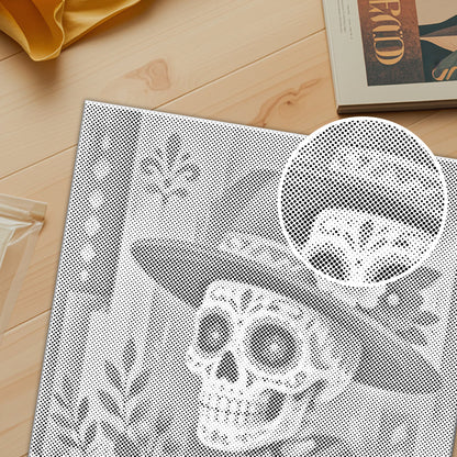Blumen-Sugar-Skull-Festmahl - Malen mit Punkten