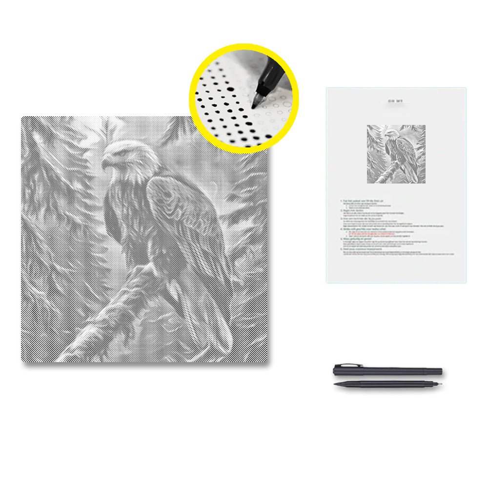 Majestätischer Weisskopfseeadler - Malen mit Punkten