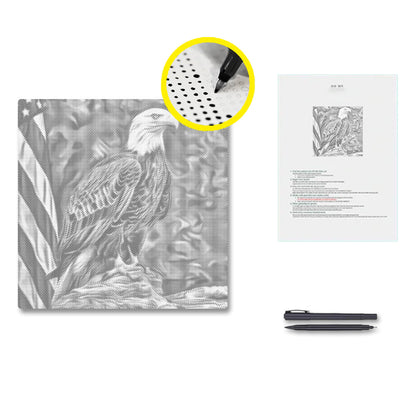 Patriotischer Adler - Malen mit Punkten
