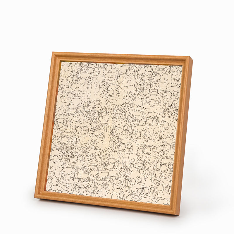 Wellensittich - Holz-Malpuzzle