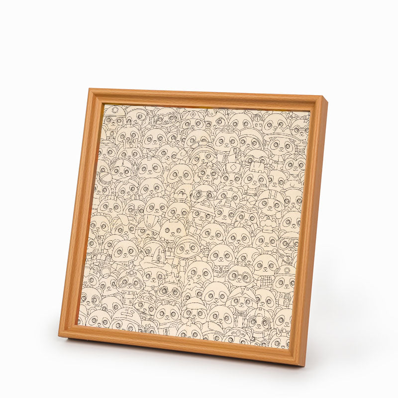 Panda - Holz-Malpuzzle