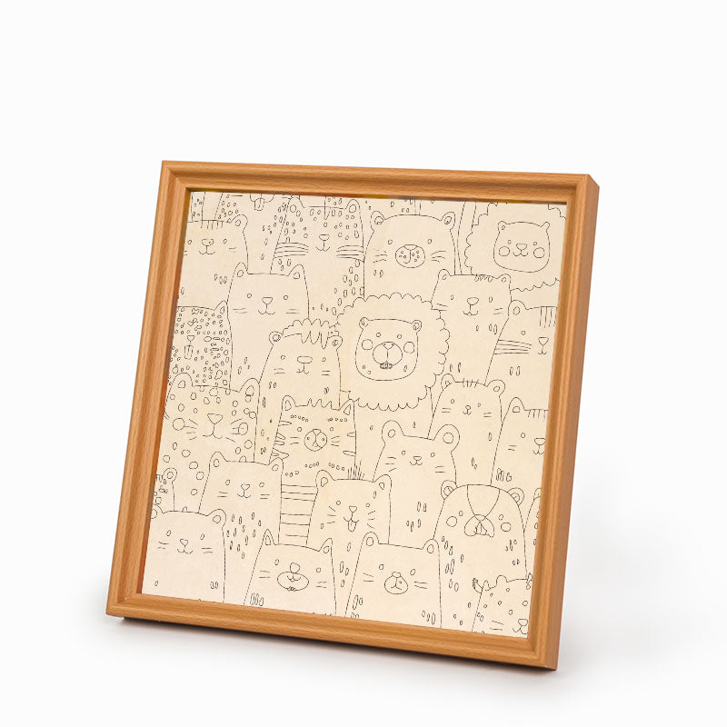 Tierparadies - Holz-Malpuzzle