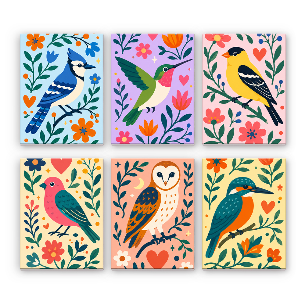 Vögel in Blüte