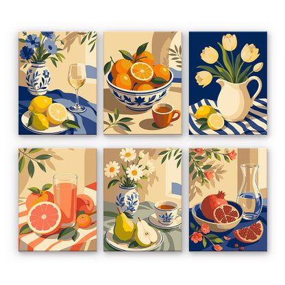 Stillleben mit mediterranen Früchten