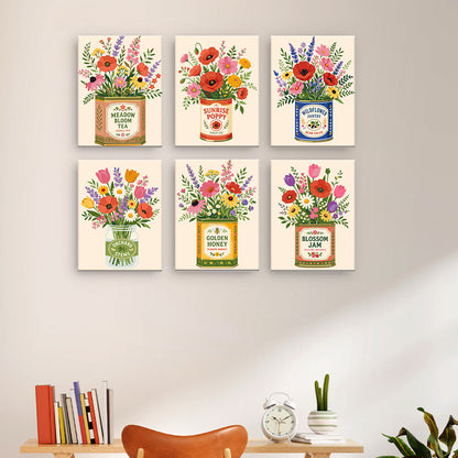 Wildblumen in Vintage-Dosen