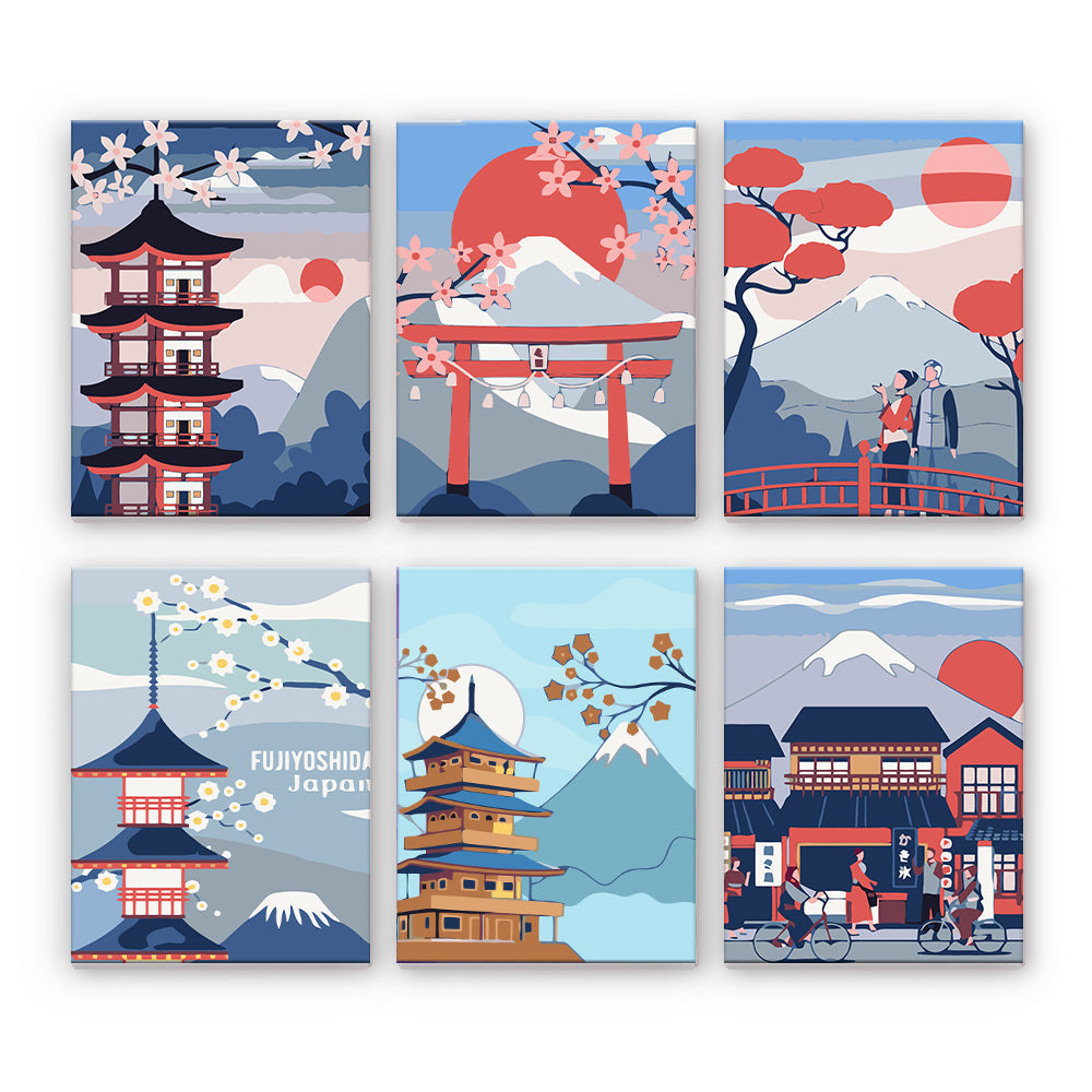 Japanische Landschaftsszenen