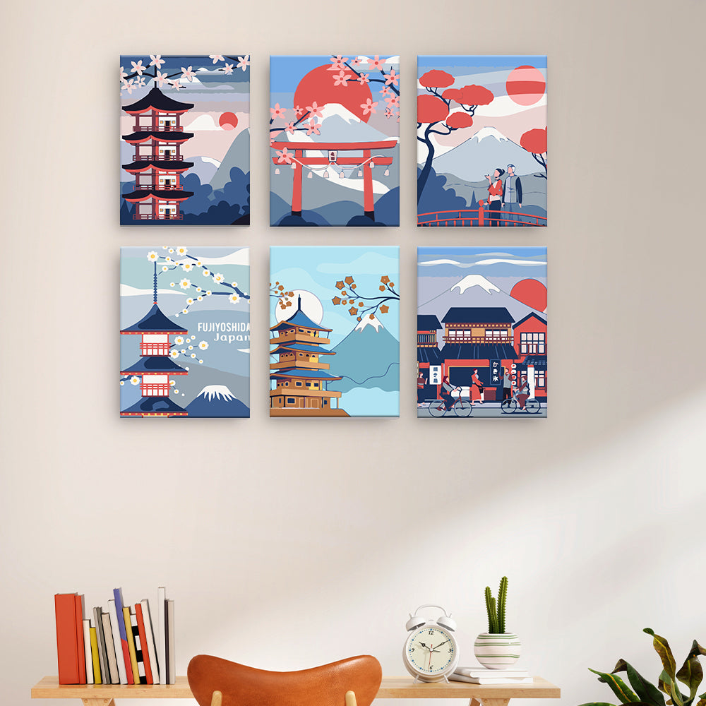 Japanische Landschaftsszenen