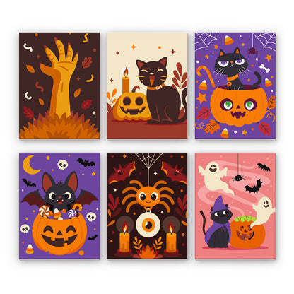 Süsse Halloween-Katzen