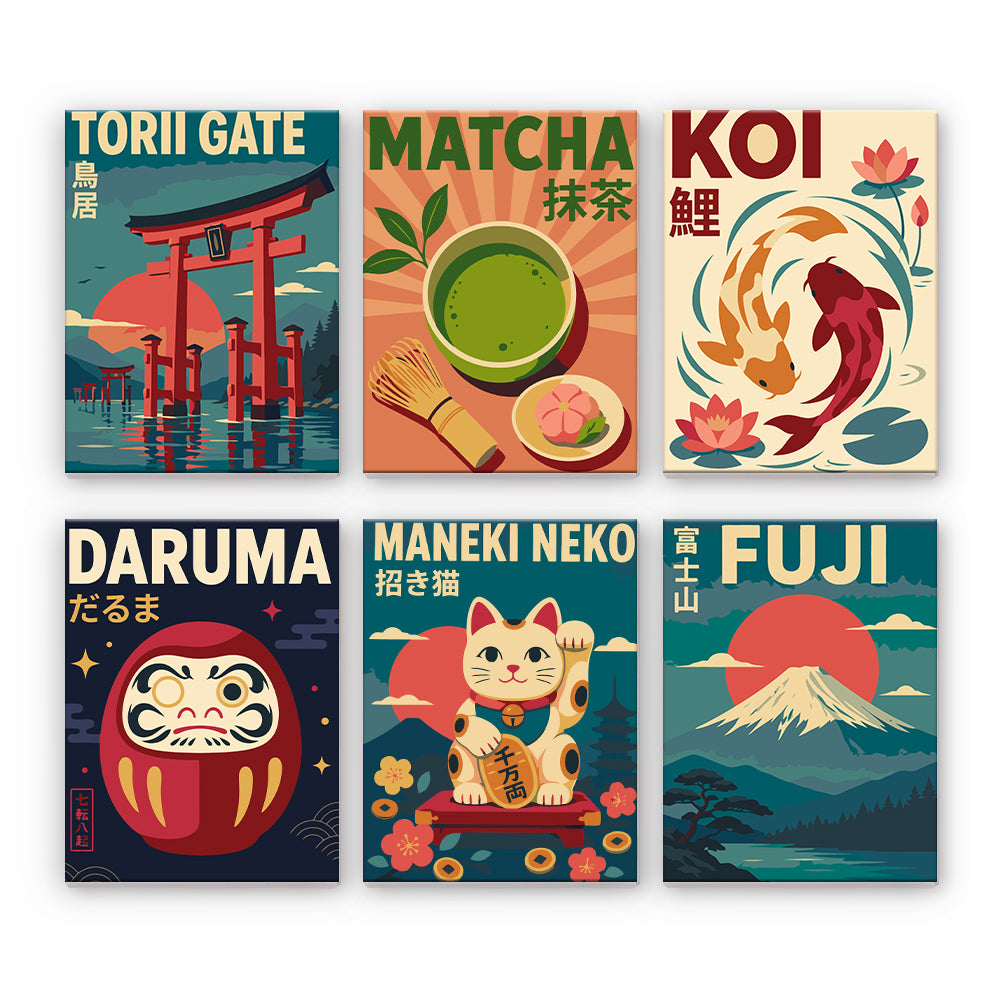 Japanische Symbolplakate