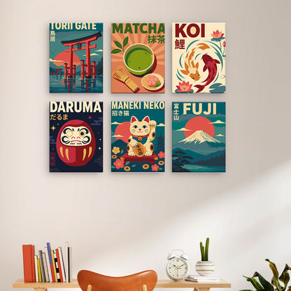 Japanische Symbolplakate