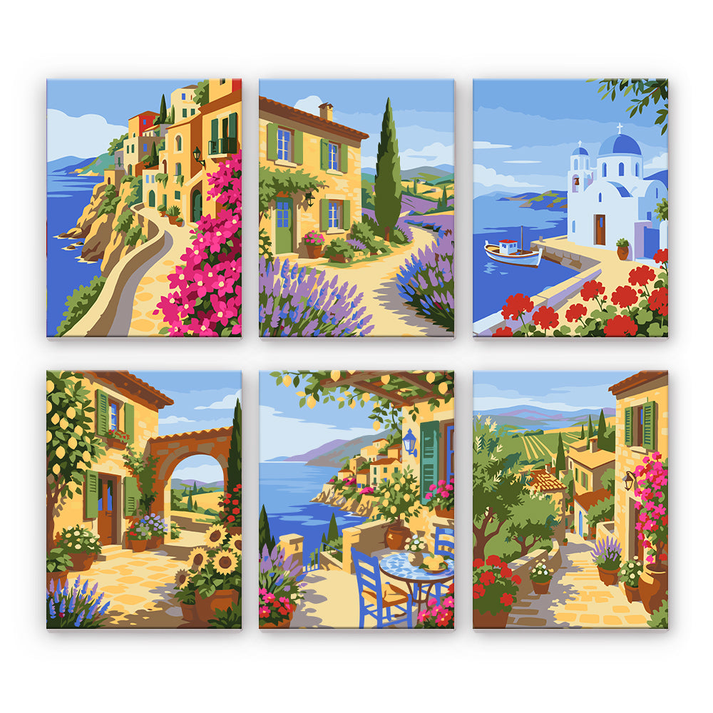 Mediterrane Dorfszenen
