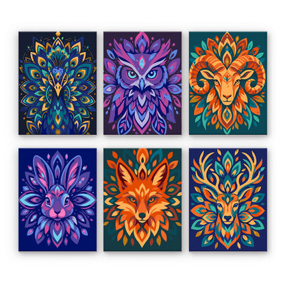 Bunte Tiermandalas