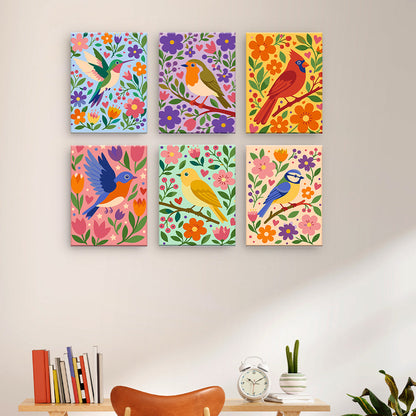 Florale Vogelillustrationen