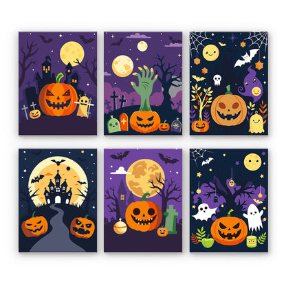 Mondbeschienene Halloween-Landschaften