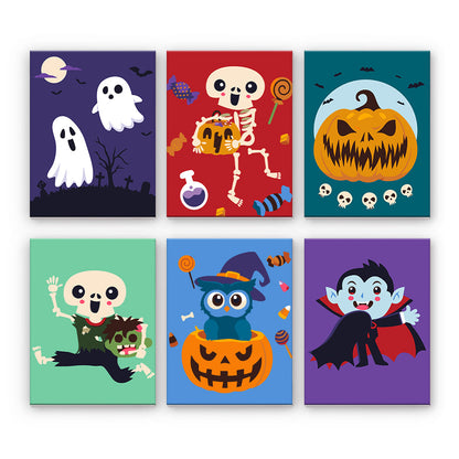 Halloween-Skelette und Monster