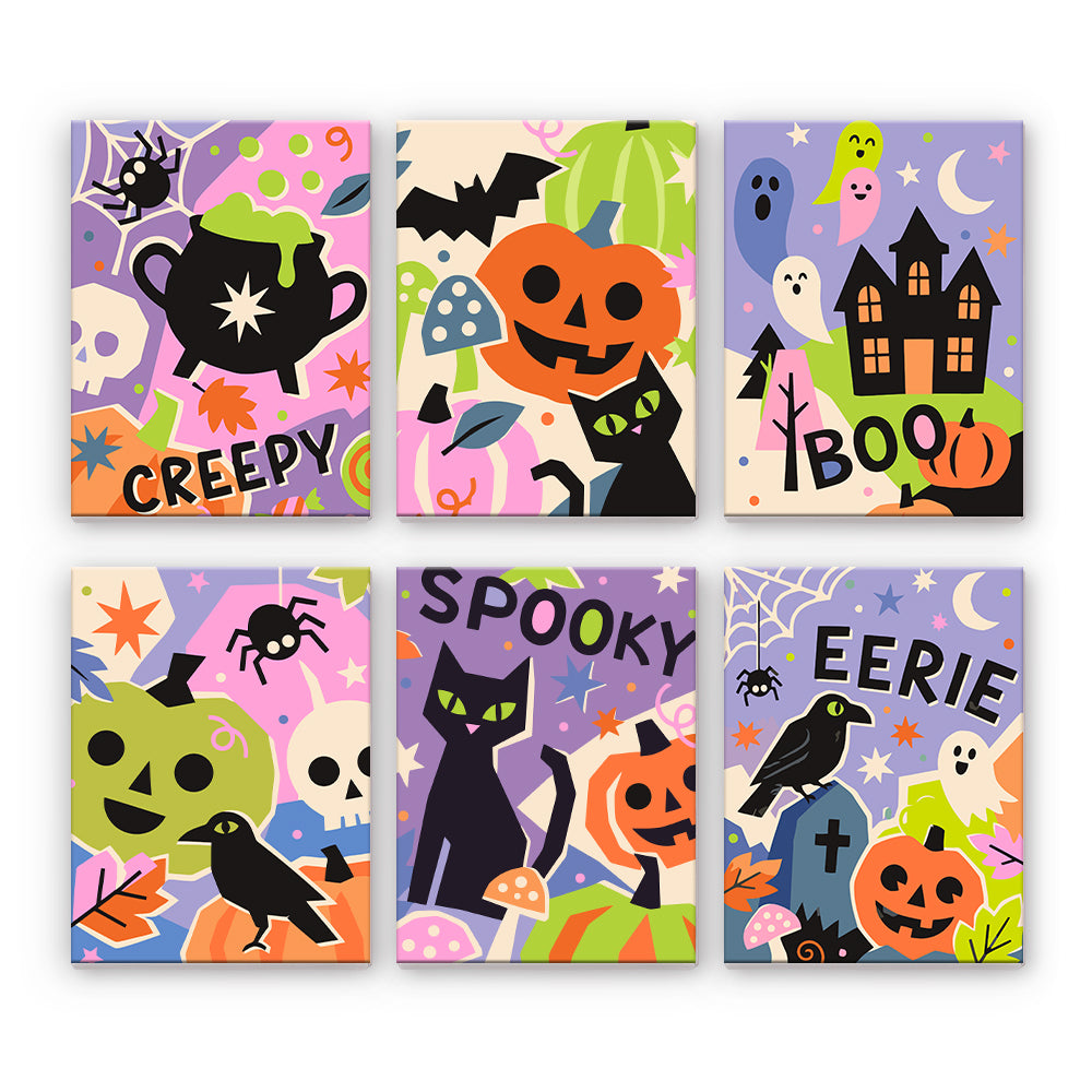 Bunte Halloween-Collage