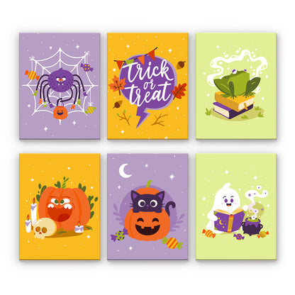 Pastellfarbene Halloween-Figuren