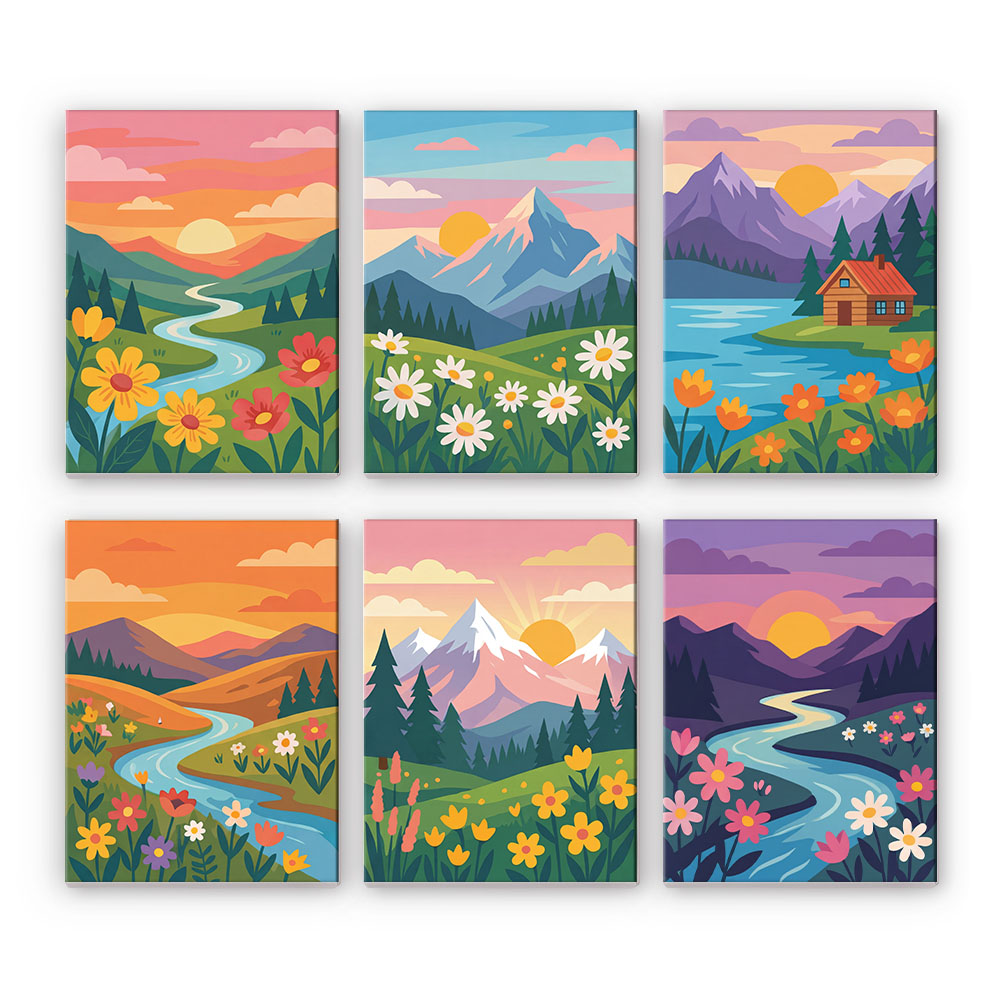 Berge und Blüten