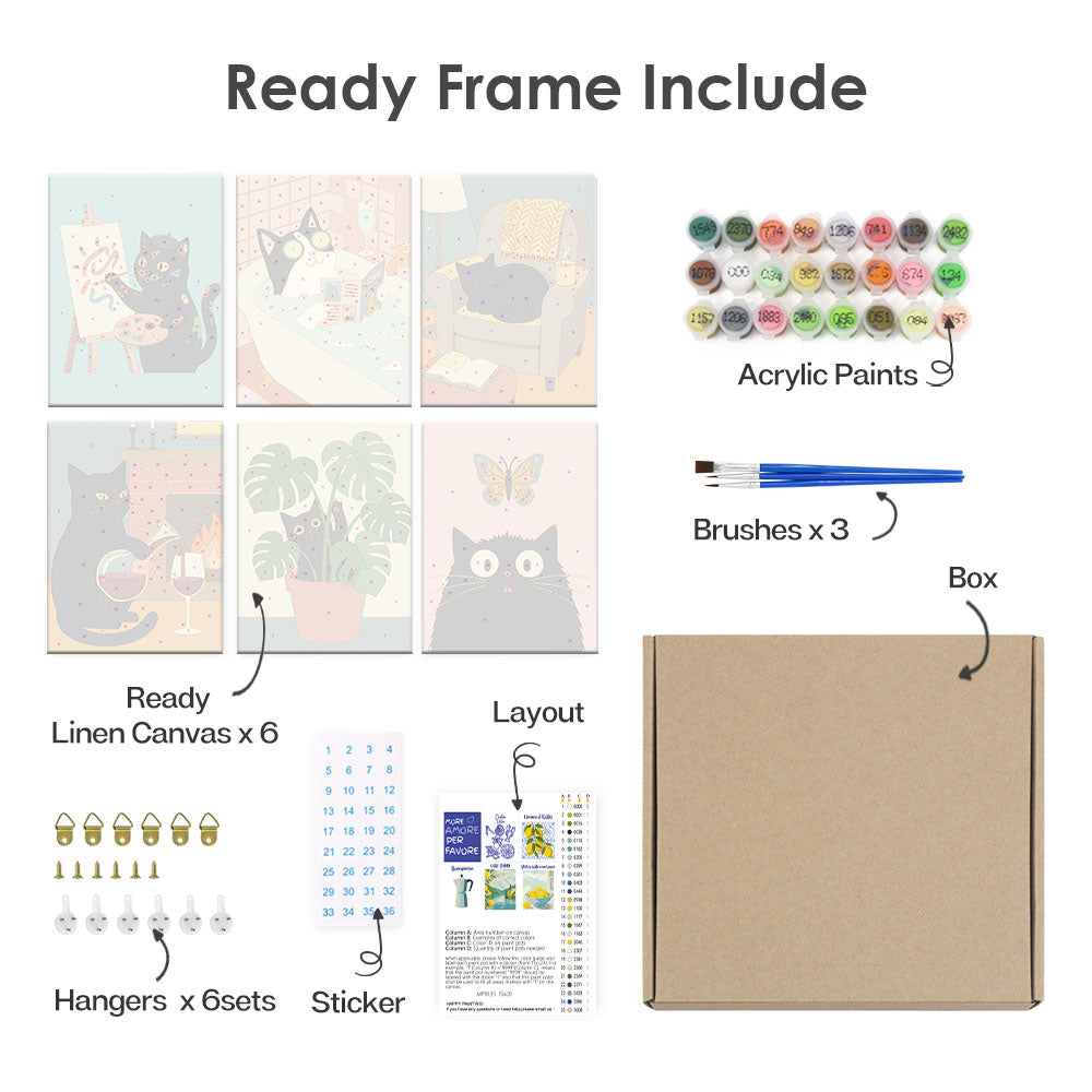 Gemächliche schwarze Katze